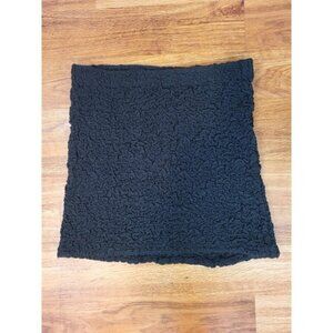 Free People Size Small Mini Black Crinkle Stretchy Skirt